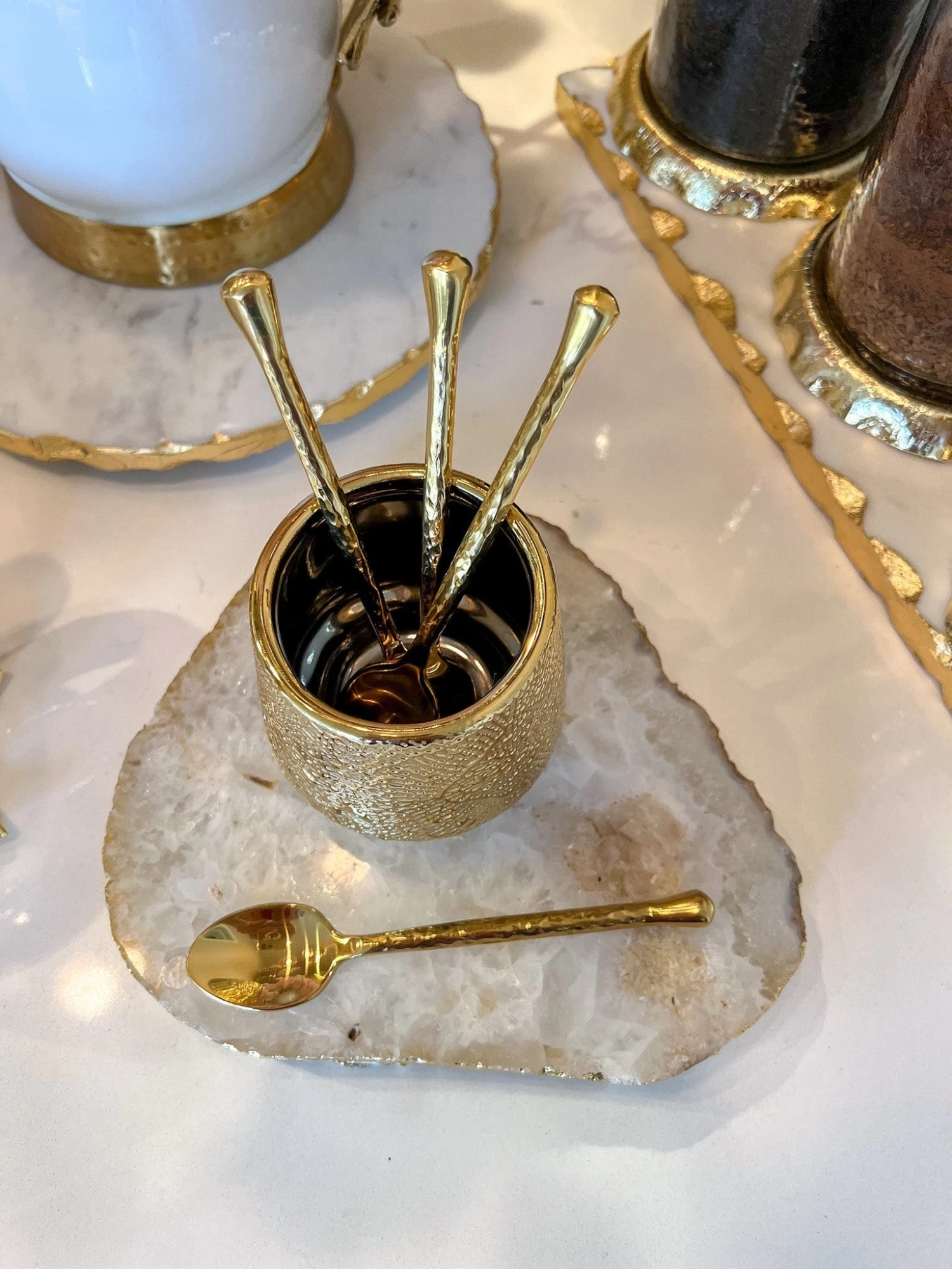 Gold Spoon Holder 5 Gold Spoon Holder - Image 3