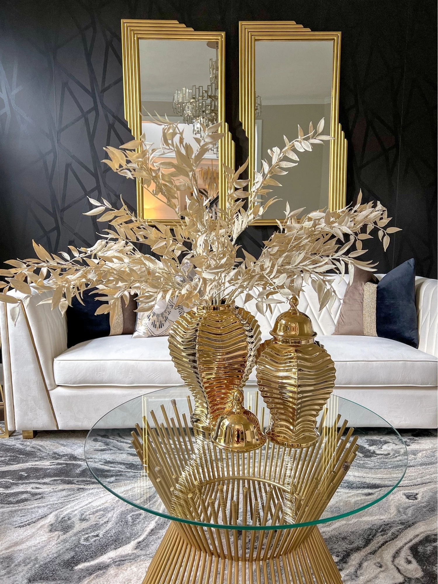 39" Beige Ruscus Stem 5 39" Beige Ruscus Stem - Image 3