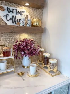 Glass Canister With Gold Diamond Design And Marble Lid (3 Sizes) -Home Essentials Shop IMG 2294 b2b50f3e 7d18 4347 8aaf 1f554ce57f91 new