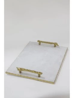 White Marble Tray With Gold Textured Handles And Edge -Home Essentials Shop IMG 2296 new
