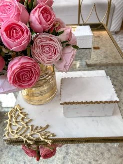 Rectangular Marble Tray With Metal Gold Branch Details -Home Essentials Shop IMG 2624 new