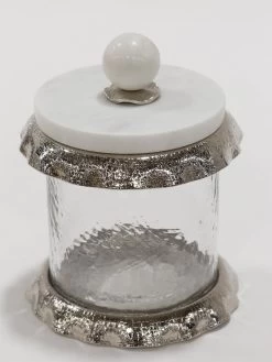 Marble & Silver Hammered Canisters -Home Essentials Shop IMG 2687 new