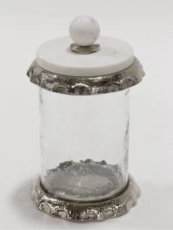 Marble & Silver Hammered Canisters -Home Essentials Shop IMG 2688 new