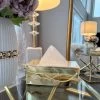 Gold Metal Tissue Holder With Leaf Design & Acrylic Lid -Home Essentials Shop IMG 2723 new