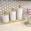 Marble Canisters With Floral Design Lid (2 Colors, 3 Sizes) -Home Essentials Shop IMG 2835 new