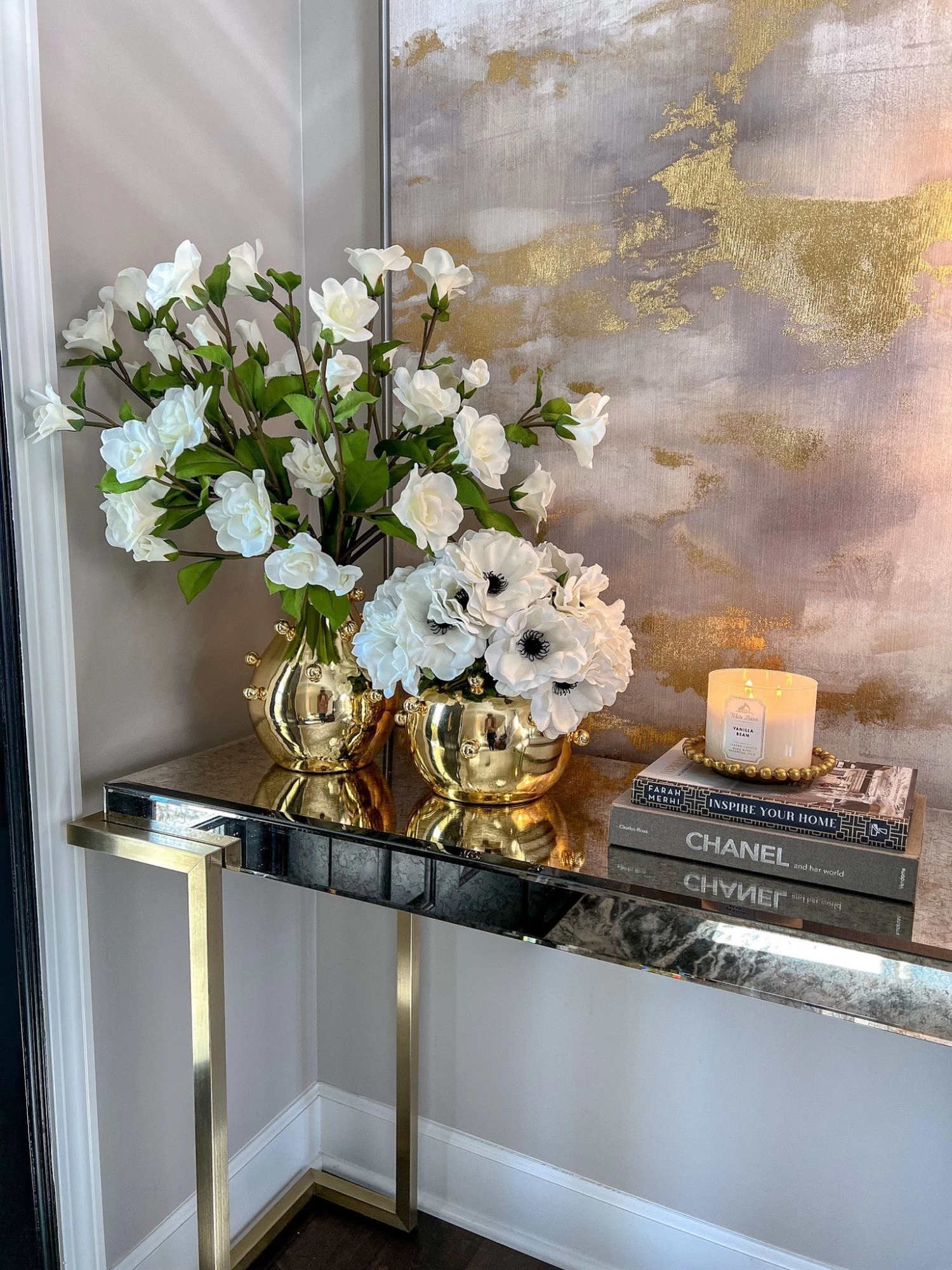 Gold Metal Studded Vase (2 Sizes) 7 Gold Metal Studded Vase (2 Sizes) - Image 5