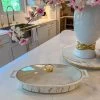Oval Marble Print Platter With Glass Top & Gold Handle -Home Essentials Shop IMG 3203 new