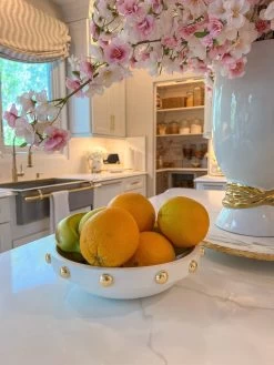 Wood Bowl With Gold Studded Details -Home Essentials Shop IMG 3214 new 1