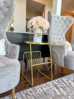 White Ceramic Vase With Stunning Gold Floral Detailed Center -Home Essentials Shop IMG 3256 cb33ad18 82e1 473d a572 d16d82a2de26 new 1