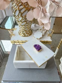 Marble Box With Gold Trim & Crystal Topped Lid -Home Essentials Shop IMG 3486 new