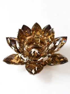 Amber Crystal Flower Candle Holder -Home Essentials Shop IMG 3538 new