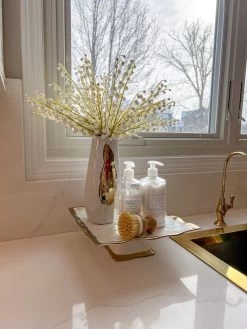 Gold And White Ceramic Square Cake Stand