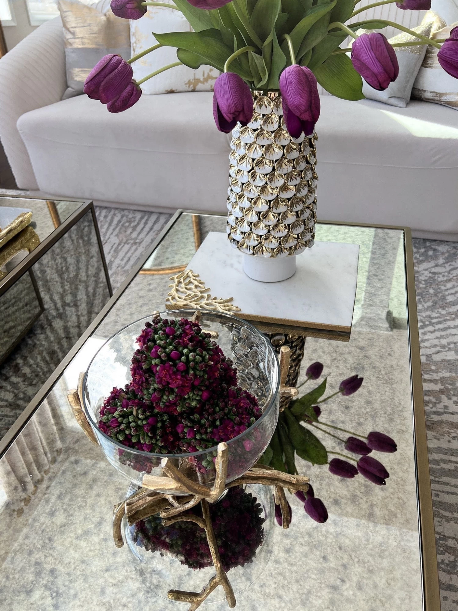 Bowls With Gold Branch Design (3 Sizes) 5 Bowls With Gold Branch Design (3 Sizes) - Image 3