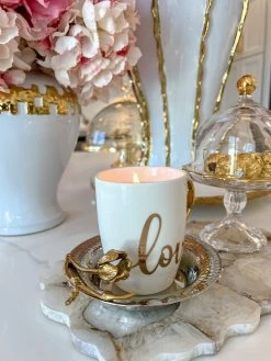 Gold & Silver Dish With Leaf Design