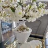 White Ceramic Vase With Stunning Gold & White Floral Detail -Home Essentials Shop IMG 4939 new