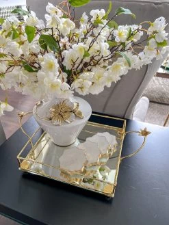 White Ceramic Vase With Stunning Gold & White Floral Detail -Home Essentials Shop IMG 4941 00217543 9da9 4fbd 94fa 2b515520eabd new 1