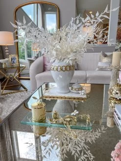 Rectangular Glass Tray From The White Jeweled Flower Collection -Home Essentials Shop IMG 4976 new 1