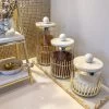 Glass Canisters With Gold Linear Details (3 Sizes) -Home Essentials Shop IMG 5439 new