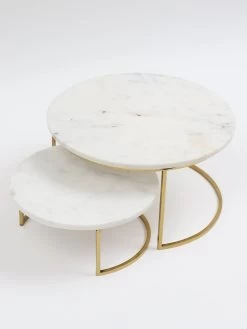 Set Of 2 Nesting Marble Cake Stands With Gold Metal Base -Home Essentials Shop IMG 5878 e1ec5266 cb61 4c1b ab9c f27b52503c28 new 1