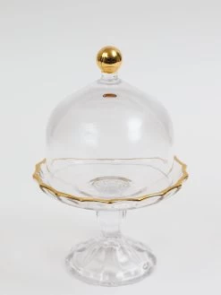 Glass Stand With Gold Top (3 Sizes) -Home Essentials Shop IMG 5922 1