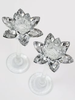 Glass Lotus Candle Holders (2 Sizes)