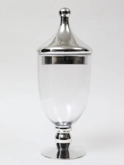 Clear Glass Apothecary Jar W/ Lid (2 Colors) -Home Essentials Shop IMG 5975 new