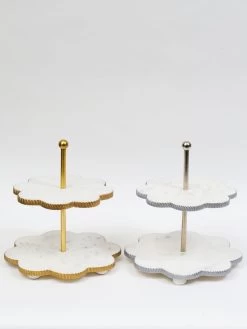 White Marble Flower Shaped Cake Stand (2 Colors) -Home Essentials Shop IMG 6047 794c11e1 ece4 40e6 9e5f 83fc8a83400c new