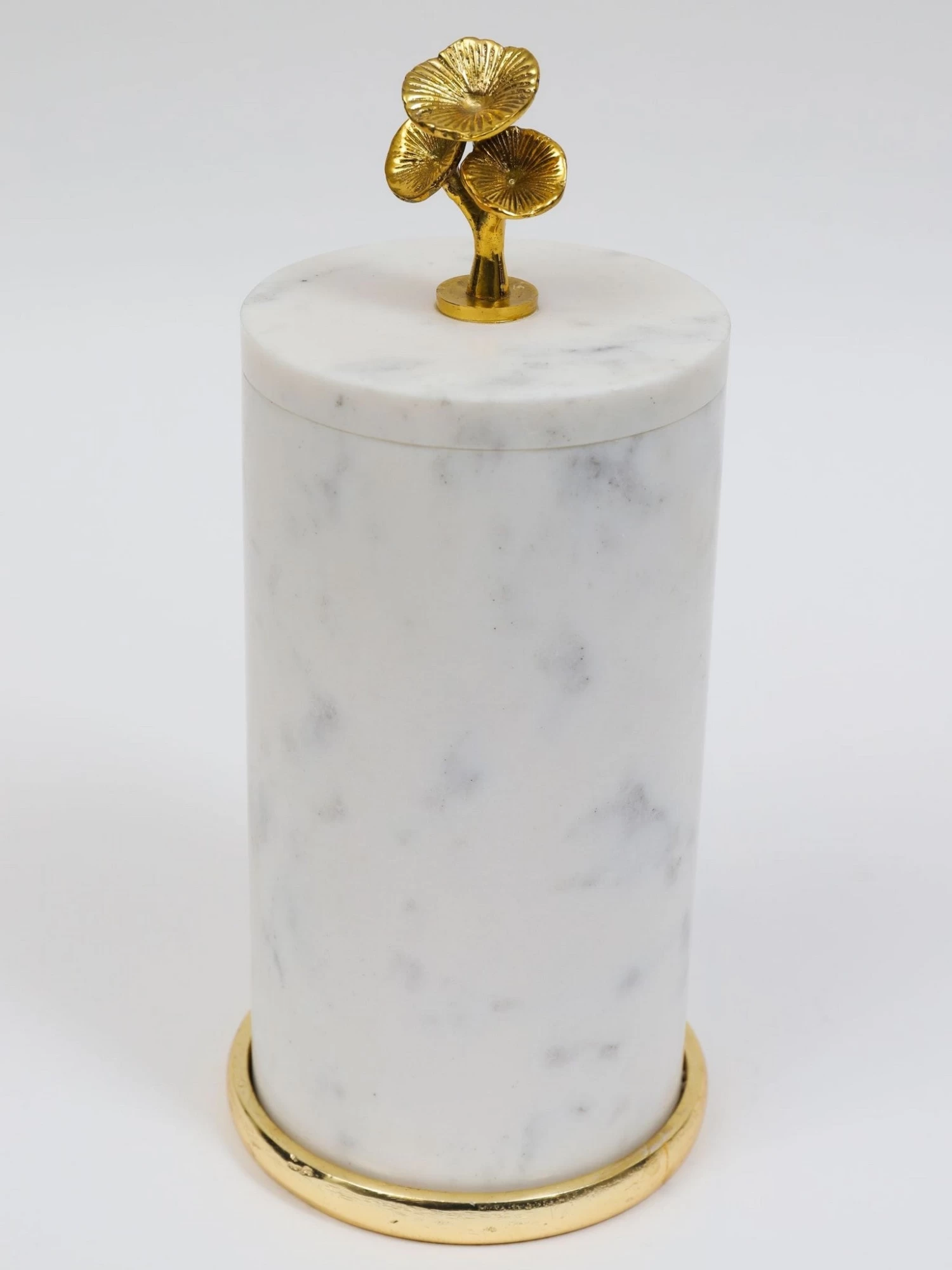 Marble Canisters With Floral Design Lid (2 Colors, 3 Sizes) 7 Marble Canisters With Floral Design Lid (2 Colors, 3 Sizes) - Image 5