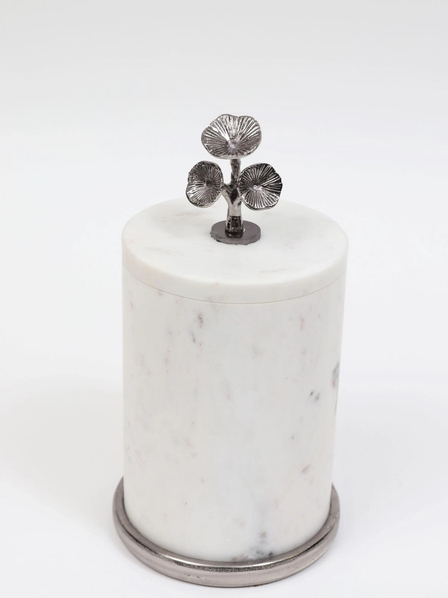 Marble Canisters With Floral Design Lid (2 Colors, 3 Sizes) 12 Marble Canisters With Floral Design Lid (2 Colors, 3 Sizes) - Image 10