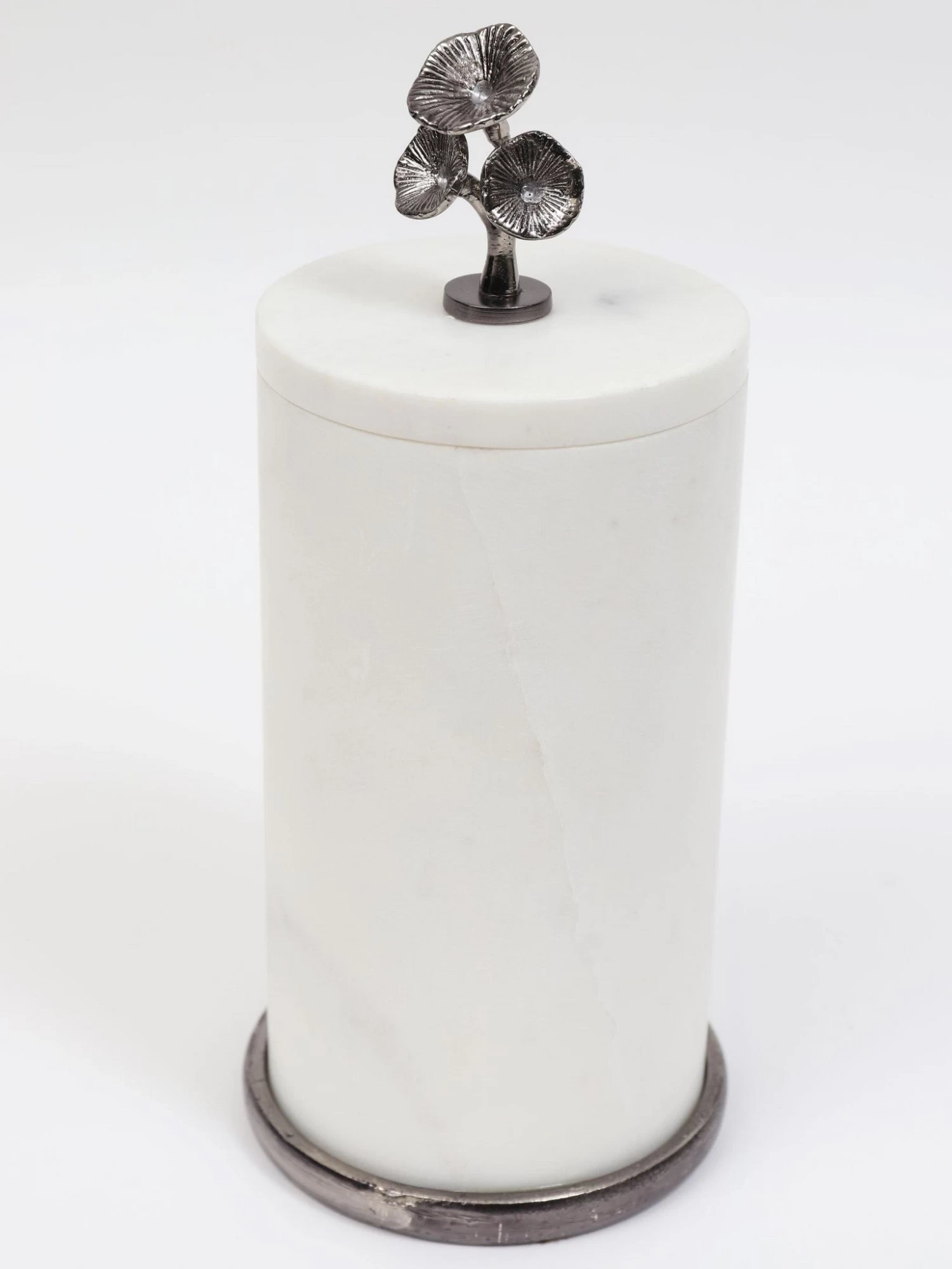 Marble Canisters With Floral Design Lid (2 Colors, 3 Sizes) 13 Marble Canisters With Floral Design Lid (2 Colors, 3 Sizes) - Image 11