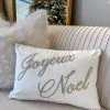 20" Joyeux Noel Embroidered Pillow -Home Essentials Shop IMG 6129 new