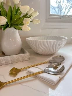 White Ceramic Bowl With Branch Design (2 Sizes) -Home Essentials Shop IMG 6274 1 new