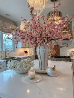 White Ceramic Bowl With Branch Design (2 Sizes) -Home Essentials Shop IMG 6415 1 new