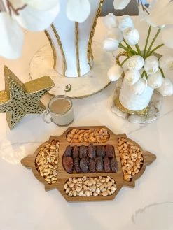 Wooden Lantern Serving Tray