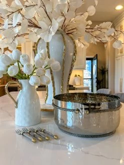 Silver & Gold Cable Design Salad Bowl