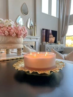 Matte Gold Sunflower Plate