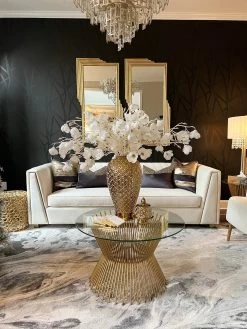 Imperfect Gold Ginger Jar Lattice Design (2 Sizes)