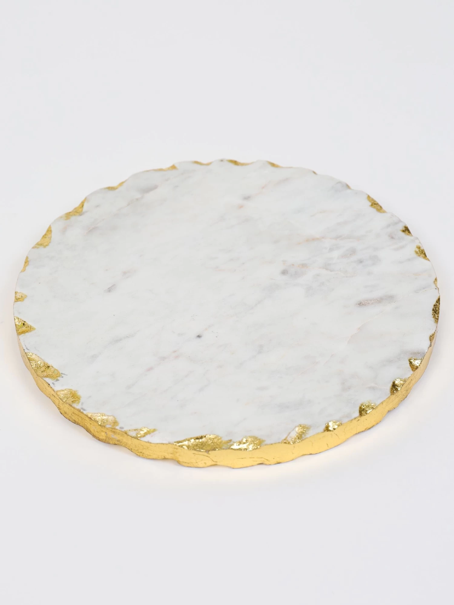 Round Marble Trivet With Gold Edge (2 Sizes) 4 Round Marble Trivet With Gold Edge (2 Sizes) - Image 2