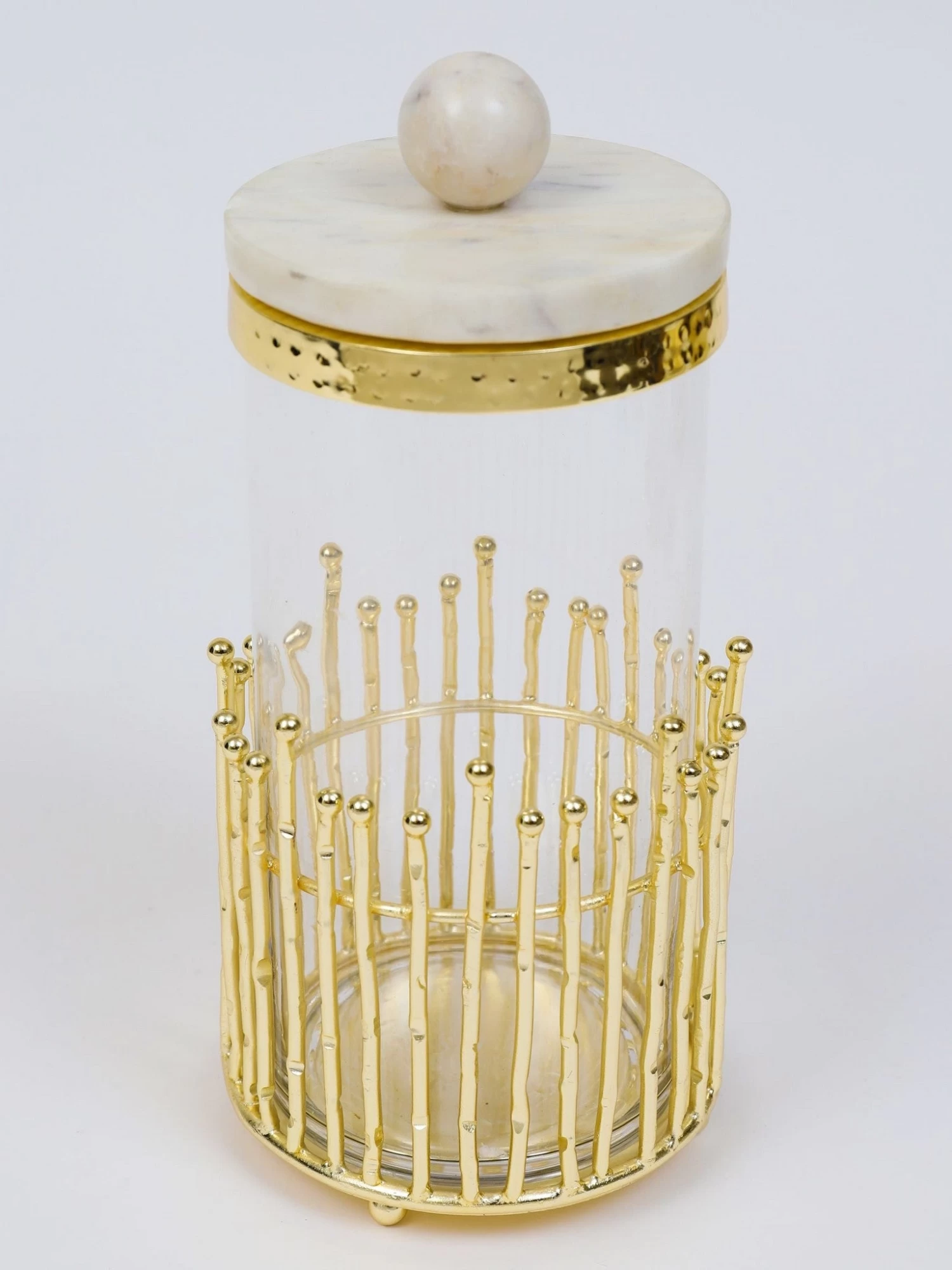 Glass Canisters With Gold Linear Details (3 Sizes) 8 Glass Canisters With Gold Linear Details (3 Sizes) - Image 6
