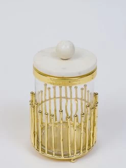 Glass Canisters With Gold Linear Details (3 Sizes) 16 Glass Canisters With Gold Linear Details (3 Sizes) -Home Essentials Shop IMG 7303 new