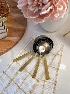 Measuring Cups With Textured Gold Handle