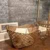 Gold Storage Basket With Handles -Home Essentials Shop IMG 7547