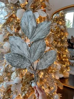 32" Iced Magnolia Leaf Stem -Home Essentials Shop IMG 7606 new
