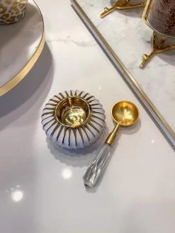 Gold & White Round Detailed Spoon Rest/Tea Light Holder -Home Essentials Shop IMG 7758 new 1