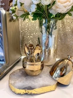 Gold Oval Holder With Hammered Utensils (2 Styles) -Home Essentials Shop IMG 7770 new 1