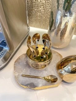 Gold Oval Holder With Hammered Utensils (2 Styles) -Home Essentials Shop IMG 7771 1 new 1