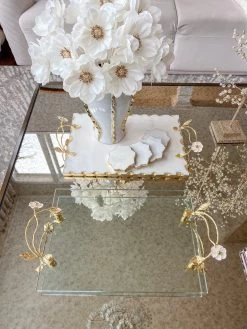 Large Rectangular Glass Tray From The Julia Flower Collection