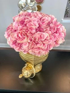 19" Dark Pink Hydrangea Stem