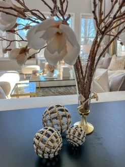 Glass Vase On Gold Base From The Hydrangea Collection -Home Essentials Shop IMG 8508 new