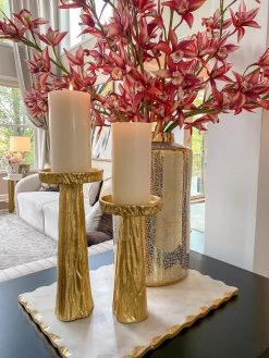 Gold Metal Branch Pedestal Candle Holder (2 Sizes)